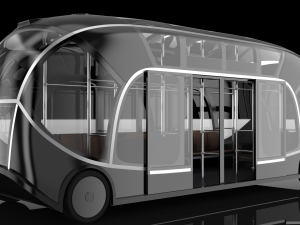 Self-driving city bus concept Orangery 3D Модель