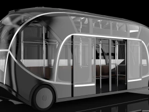 Self-driving city bus concept Orangery 3D Model