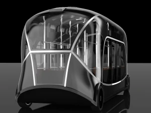 Self-driving city bus concept Orangery 3D Model