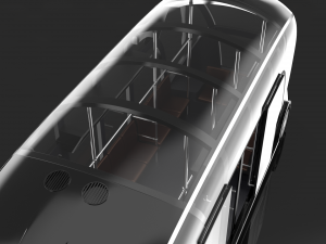 Self-driving city bus concept Orangery 3D Модель