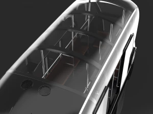 Self-driving city bus concept Orangery 3D Model