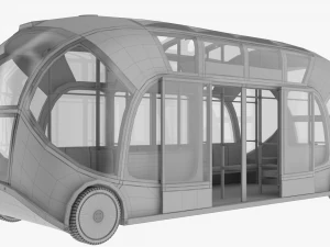 Self-driving city bus concept Orangery 3D Model