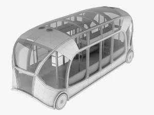 Self-driving city bus concept Orangery 3D Model