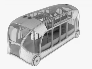 Self-driving city bus concept Orangery 3D Model