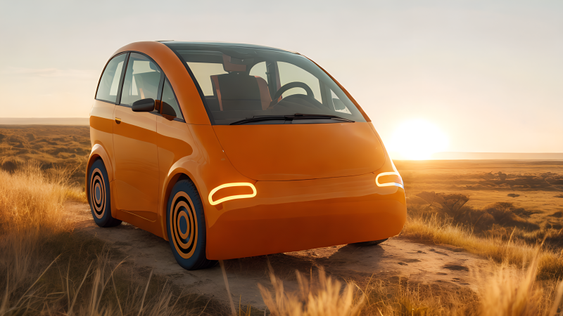 Tiny electric car Peripeteia solar 3D Model .c4d .max .obj .3ds .fbx .stl .blend