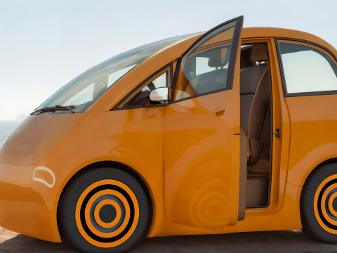 Tiny electric car Peripeteia solar 3D Model