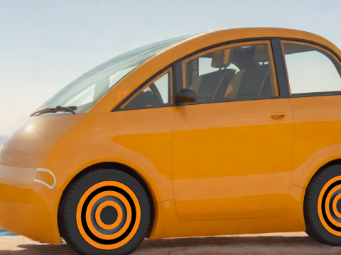 Tiny electric car Peripeteia solar 3D Model