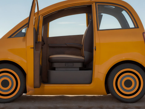 Tiny electric car Peripeteia solar 3D Model