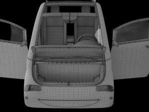 Tiny electric car Peripeteia red 3D Model