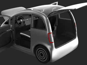 Tiny electric car Peripeteia grey 3D Model