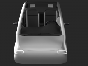 Tiny electric car Peripeteia grey 3D Model