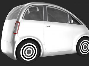 Tiny electric car Peripeteia grey 3D Model