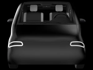 Tiny electric car Peripeteia black 3D Model