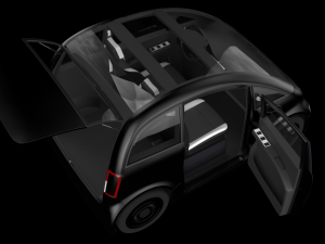 Tiny electric car Peripeteia black 3D Model