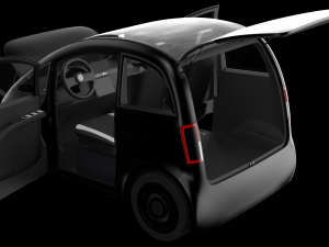 Tiny electric car Peripeteia black 3D Model