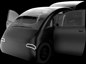 Tiny electric car Peripeteia black 3D Model