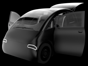 Tiny electric car Peripeteia black 3D Model