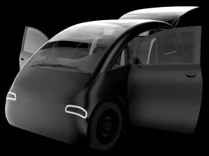 Tiny electric car Peripeteia black 3D Model