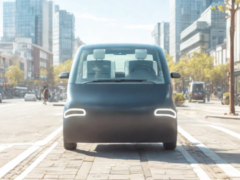 Tiny electric car Peripeteia black 3D Model