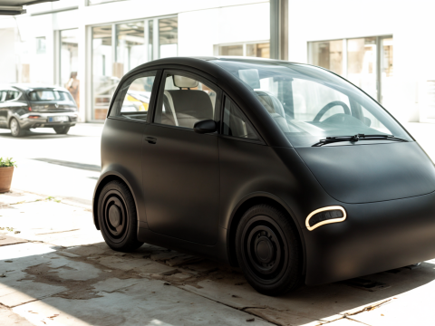 Tiny electric car Peripeteia black 3D Model