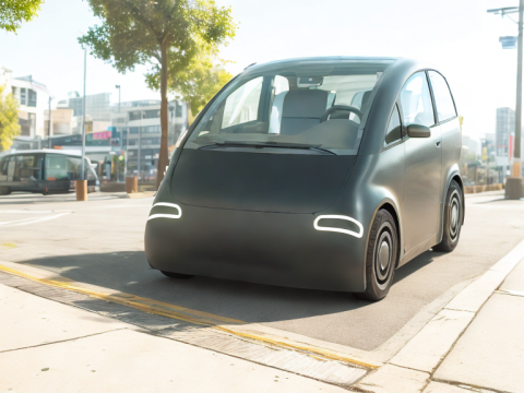 Tiny electric car Peripeteia black 3D Model