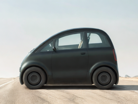 Tiny electric car Peripeteia black 3D Model