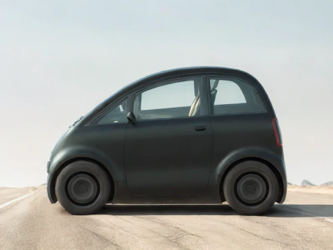 Tiny electric car Peripeteia black 3D Model