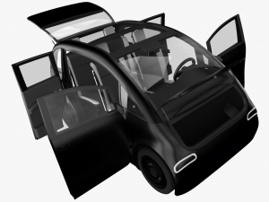 Small Electric Car Peripeteia black 3D Model
