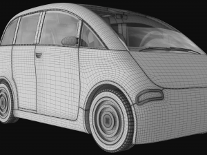 Small Electric Car Peripeteia black 3D 모델