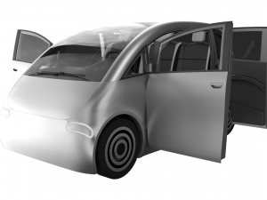 Small Electric Car Peripeteia Silver 3D Model