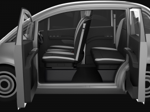 Small Electric Car Peripeteia Silver Model 3D