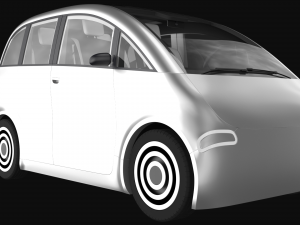 Small Electric Car Peripeteia Silver Model 3D