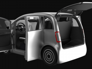 Small Electric Car Peripeteia Silver Model 3D