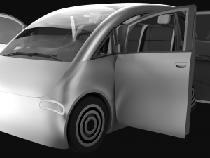 Small Electric Car Peripeteia Silver Model 3D