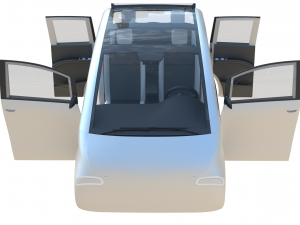 Small Electric Car Peripeteia white 3D Model