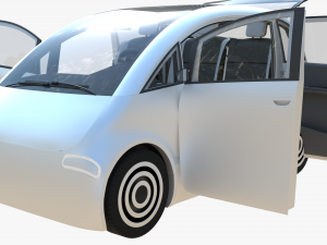 Small Electric Car Peripeteia white Modelo 3D