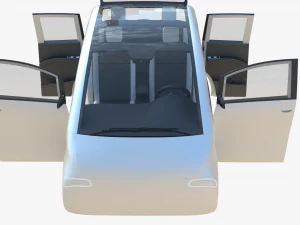 Small Electric Car Peripeteia white 3D Model