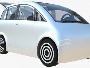 Small Electric Car Peripeteia white Modelo 3D