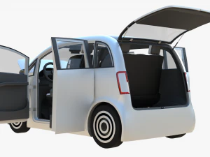 Small Electric Car Peripeteia white 3D Model