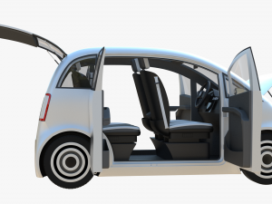 Small Electric Car Peripeteia white Modelo 3D