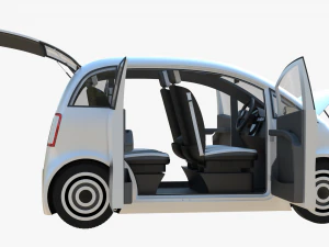 Small Electric Car Peripeteia white 3D Model
