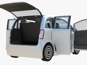 Small Electric Car Peripeteia white Modelo 3D