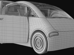 Small Electric Car Peripeteia white 3D Model