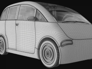 Small Electric Car Peripeteia white 3D Model