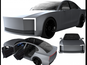 Electric Sedan Bestia Titanum 3D-Modell