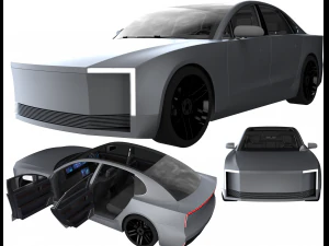 Berlina elettrica Bestia Titanium Modello 3D