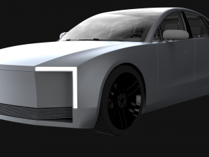 Electric Sedan Bestia Titanum 3D Model