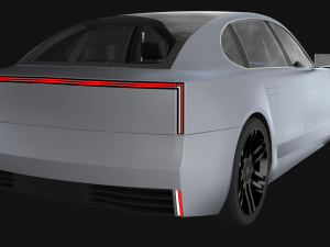 Electric Sedan Bestia Titanum 3D Model