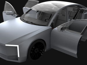 Electric Sedan Bestia Titanum 3D Model