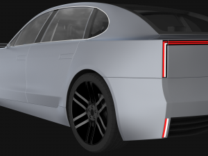 Electric Sedan Bestia Titanum 3D Model